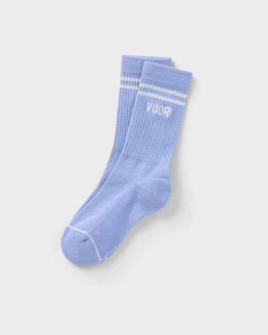 Vuori Crew Sock Bluebell Performance Crew Socks | Vuori onsale