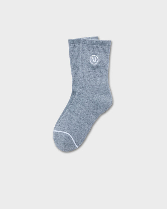 Half Crew Sock 2.0 Light Heather Grey Performance Socks | Vuori for sale