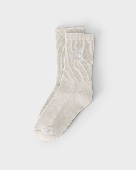Half Crew Sock 2.0 Ivory Seamless Toe Socks | Vuori sale