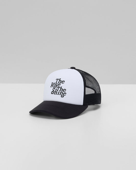 The Rise The Shine Trucker Hat Black Trucker Hat | Vuori for sale