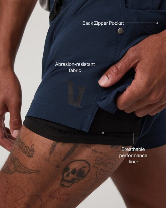 HardKore Short Lined 5" Men's Ink Performance Shorts | Vuori online