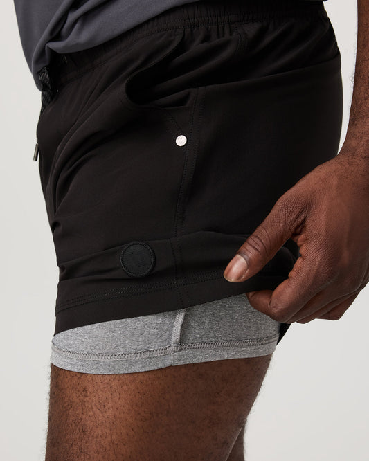 Kore Short Lined 5" Black Tonal Athletic Shorts | Vuori for sale