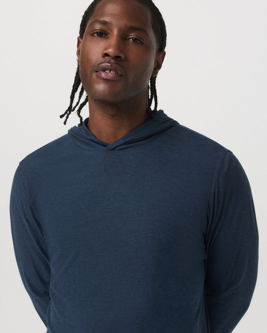 Strato Tech Hoodie Men's Navy Workout Hoodie | Vuori sale