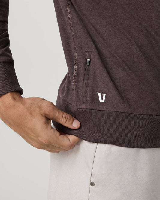 Ponto Performance Crew Men's Sangria Heather Crew Neck | Vuori outlet
