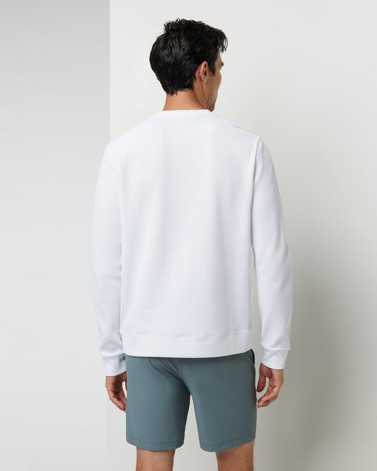 Jamestown Crew Men's White Waffle Crewneck | Vuori online