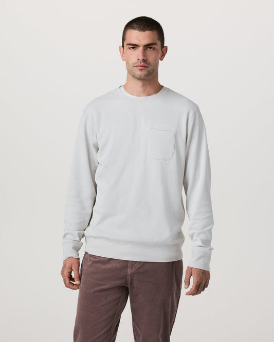 Jeffreys Crew 2.0 Men's Winter Grey Heather Pullover | Vuori discount