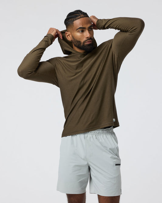 Strato Tech Hoodie Men's Moss Green Workout Hoodie | Vuori discount