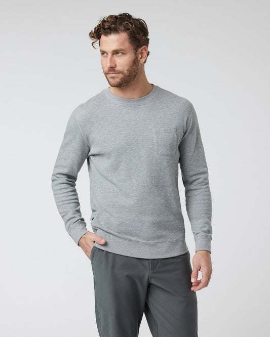 Jeffreys Pullover Heather Grey Pullover Clothing | Vuori for sale