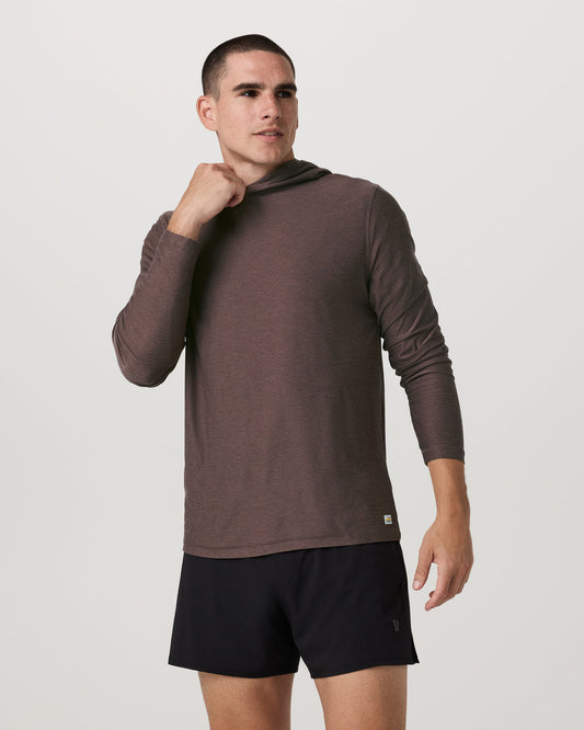 Strato Tech Hoodie Men's Huckleberry Heather Hoodie | Vuori onsale