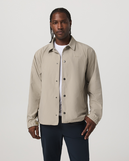 V1 Coach Jacket Men's Truffle Vintage Style Jacket | Vuori discount