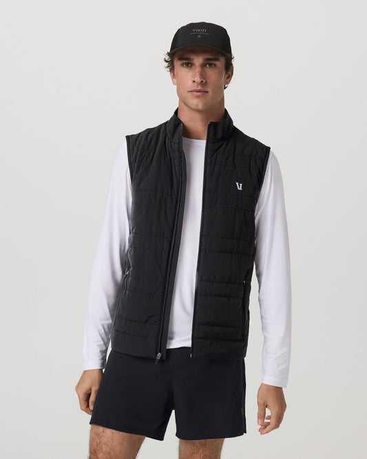 Sunday Insulated Hybrid Vest Men's Black Training Vest | Vuori sale