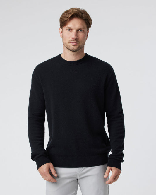 Berik Cashmere Sweater Men's Black Crewneck Sweater | Vuori for sale