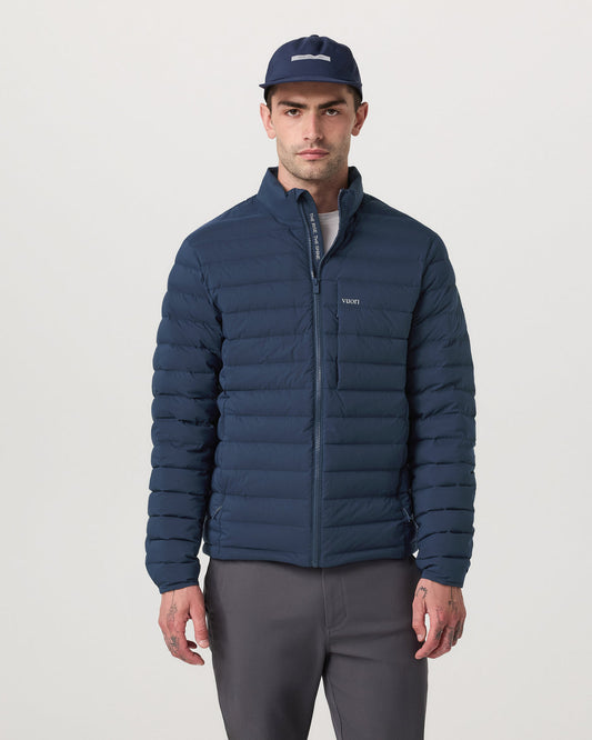 Men's Steadfast Insulated Full Zip Jacket Blue Coast | Vuori shop