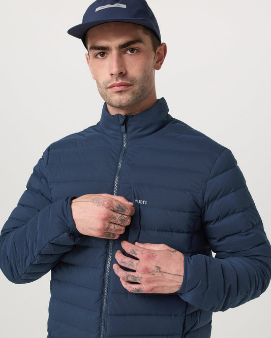 Men's Steadfast Insulated Full Zip Jacket Blue Coast | Vuori shop