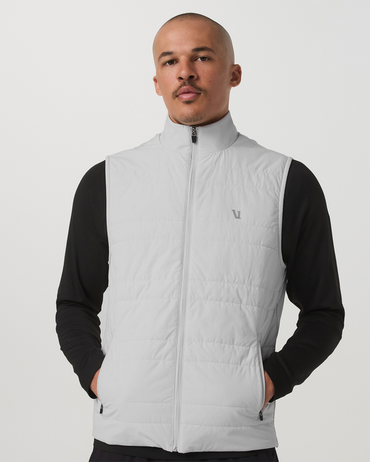 Sunday Insulated Hybrid Vest Frost Grey Training Vest | Vuori sale