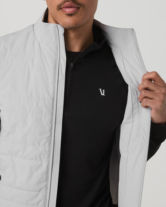 Sunday Insulated Hybrid Vest Frost Grey Training Vest | Vuori sale