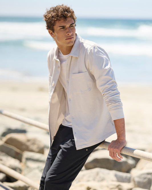 Coronado Shirt Jacket Salt Heather | Vuori shop