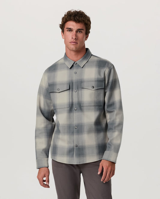 Range Shirt Jacket 2.0 Men's Mushroom Plaid Jacket | Vuori onsale