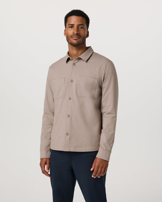 Coronado Shirt Jacket Men's Pumice Heather Shirt Jacket | Vuori for sale