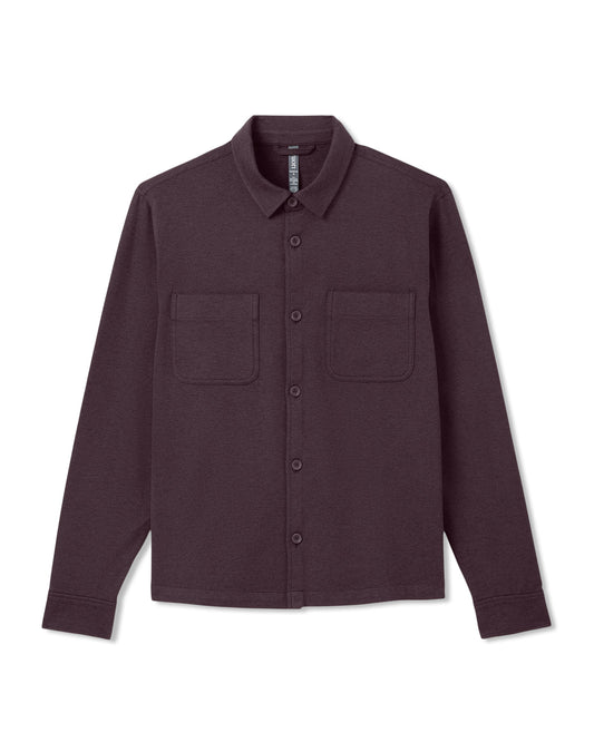 Coronado Shirt Jacket Men's Raisin Heather Jacket | Vuori shop