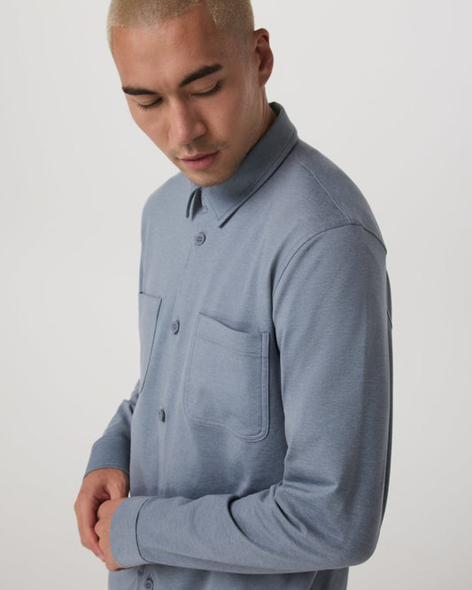 Coronado Shirt Jacket Men's Slate Blue Heather Jacket | Vuori onsale