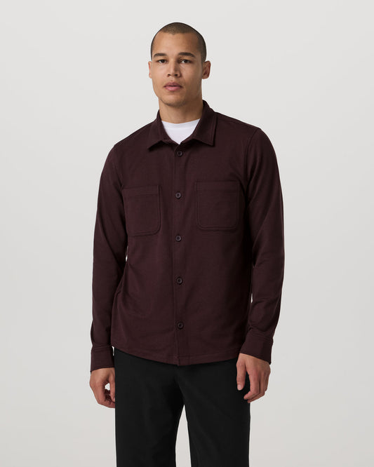 Coronado Shirt Jacket Men's Mahogany Heather Jacket | Vuori outlet