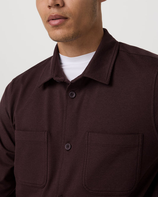 Coronado Shirt Jacket Men's Mahogany Heather Jacket | Vuori outlet