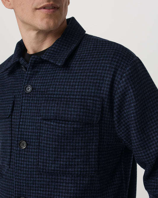 Ridge Natural Shirt Jacket Men's Navy Button-Up Jacket | Vuori sale