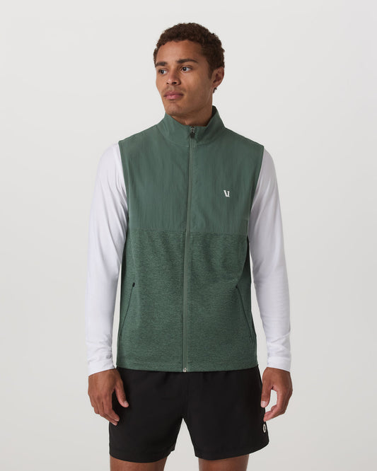 Sunday Element Vest Men's Agate Green Heather Vest | Vuori online