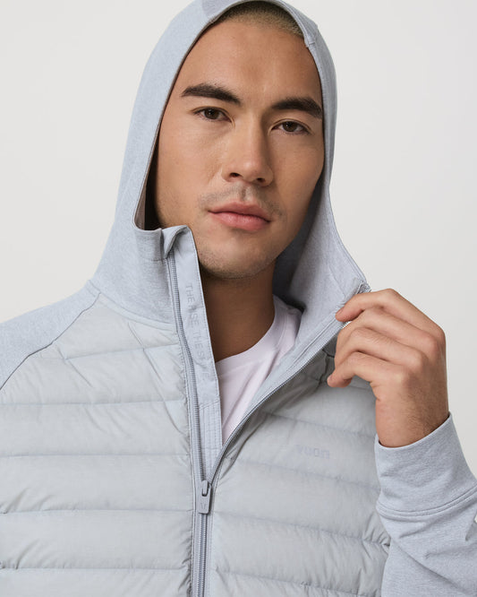 Steadfast Insulated Hybrid Men's Sea Fog Jacket | Vuori discount