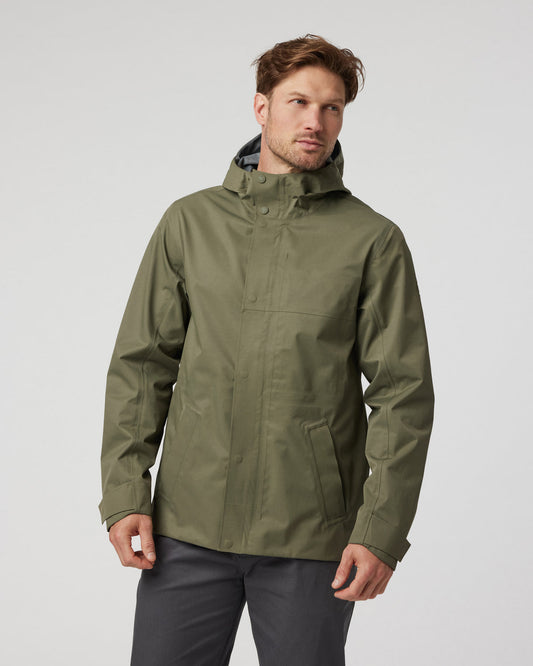 Tuuli Rain Jacket Men's Dark Metal Waterproof Jacket | Vuori outlet