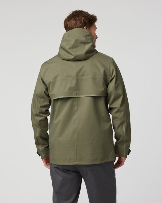 Tuuli Rain Jacket Men's Dark Metal Waterproof Jacket | Vuori outlet