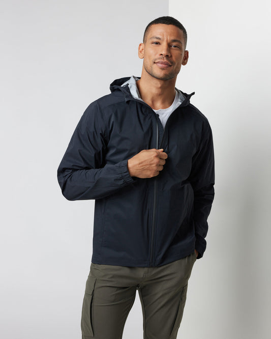 Rainstorm Packable Jacket Men's Black Rain Jacket | Vuori shop