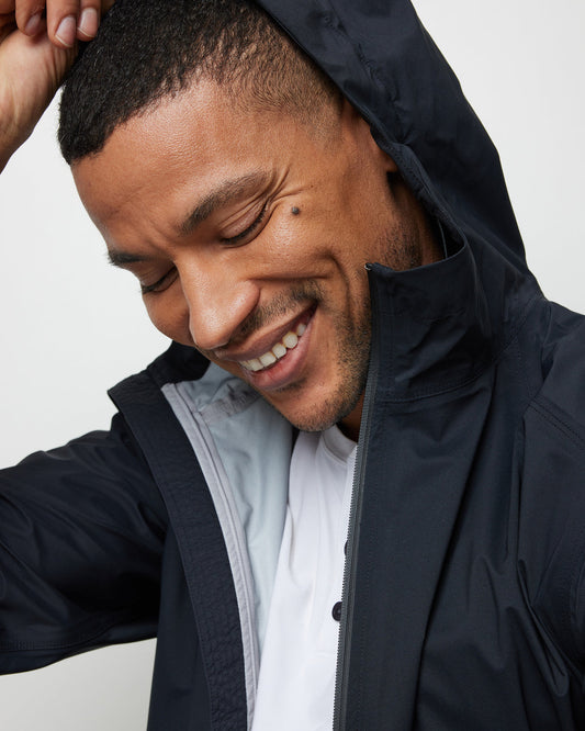 Rainstorm Packable Jacket Men's Black Rain Jacket | Vuori shop