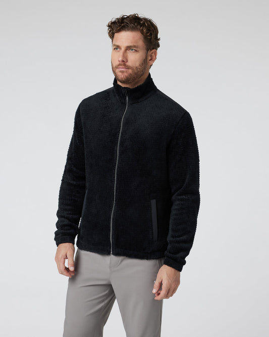 Fairfield Full Zip Jacket Men's Black Fleece Jacket | Vuori online
