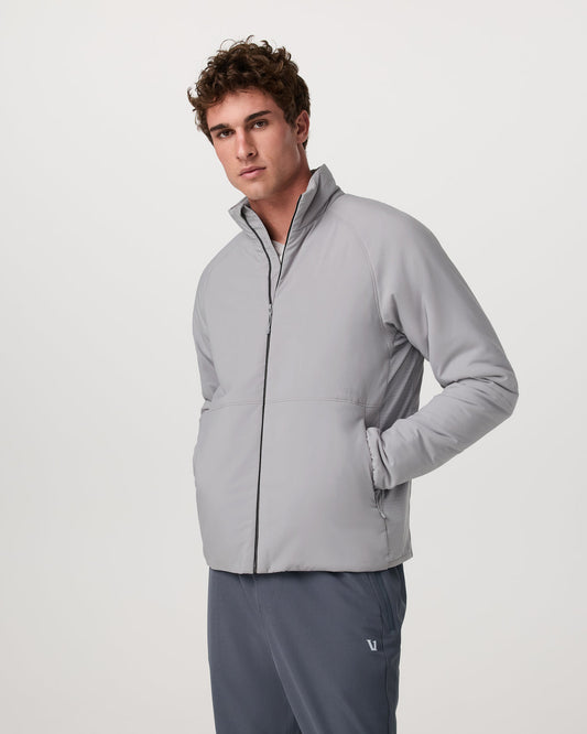 Malin Hybrid Jacket Men's Classic Fit Sea Fog Jacket | Vuori shop