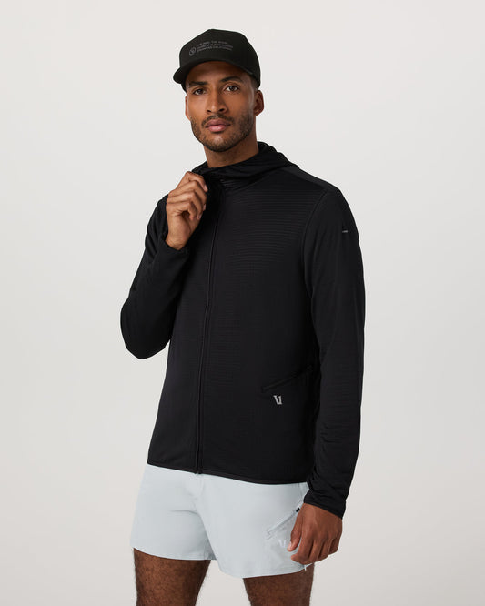 Powergrid Full Zip Jacket 2.0 Men's Black Fleece Jacket | Vuori sale