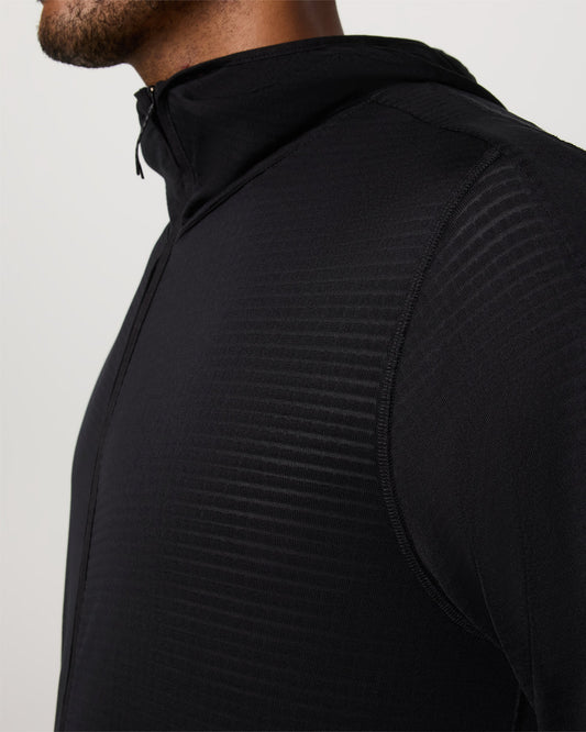 Powergrid Full Zip Jacket 2.0 Men's Black Fleece Jacket | Vuori sale