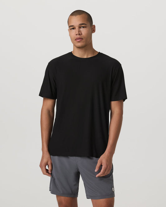 Short Sleeve Strato Tee - Relaxed Fit Men's Black Shirt | Vuori outlet
