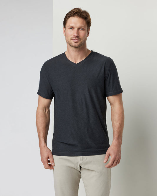 Strato Tech V-Neck Charcoal V-Neck Workout Shirt | Vuori shop