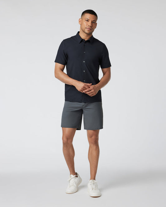 Short-Sleeve Manhattan Button Down Black | Vuori onsale
