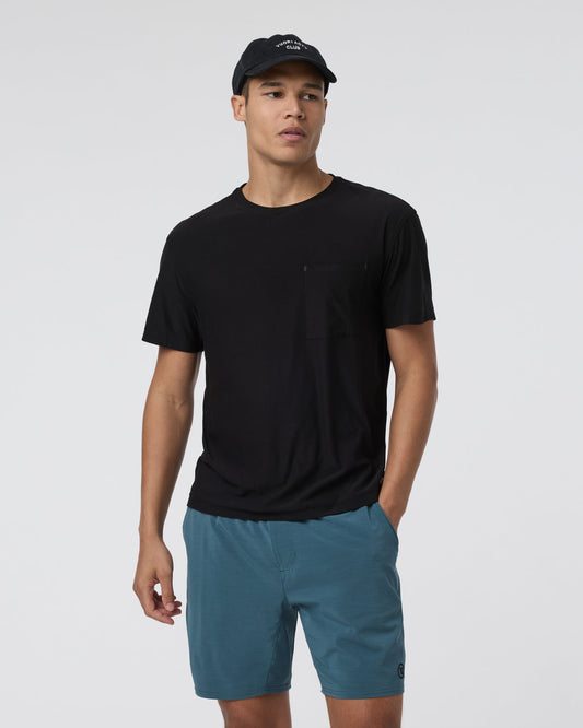 Short Sleeve Strato Pocket Tee - Relaxed Fit Black | Vuori shop