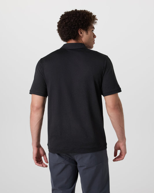 Short Sleeve Ponto Performance Polo Black Heather | Vuori sale