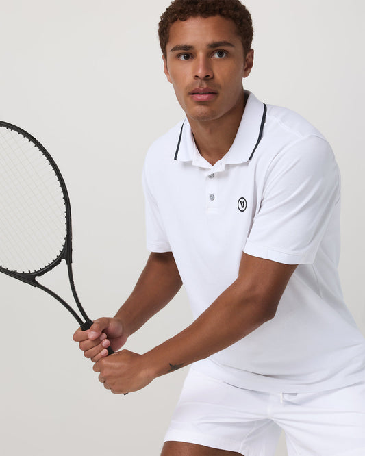 Short Sleeve Gamepoint Polo 2.0 Men's White Polo Shirt | Vuori onsale