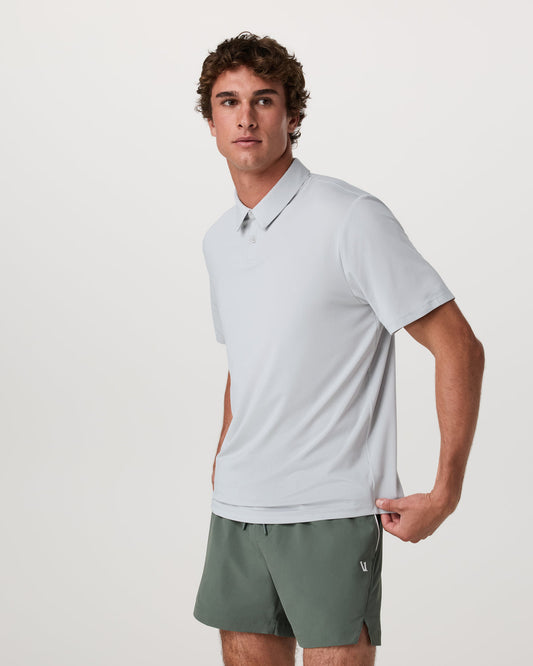 Short Sleeve Viewpoint Polo 2.0 Men's Sky Grey Shirt | Vuori for sale