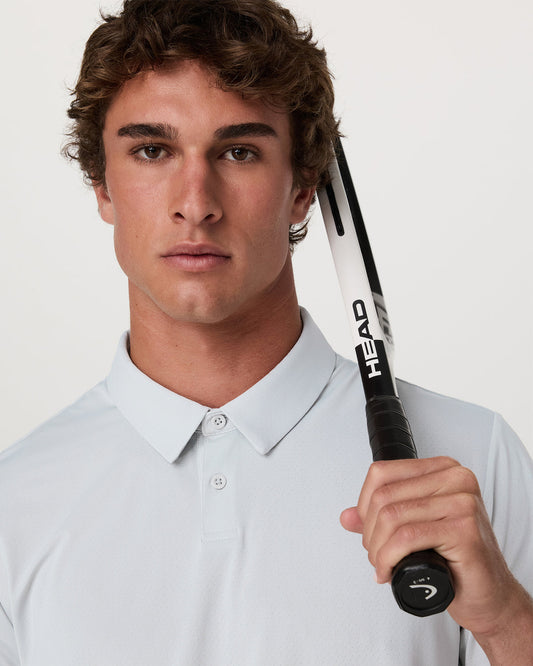 Short Sleeve Viewpoint Polo 2.0 Men's Sky Grey Shirt | Vuori for sale