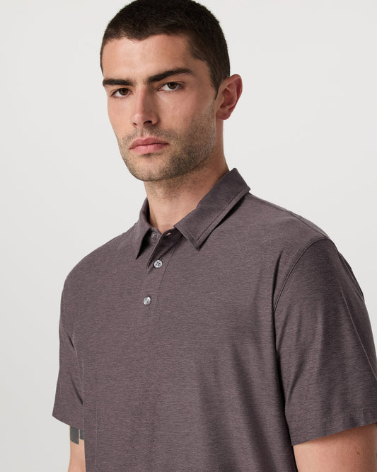 Strato Tech Polo Men's Huckleberry Heather Polo Shirt | Vuori shop