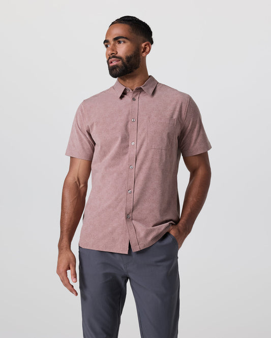 Short Sleeve Bridge Button Down Zion Rose Water Lily | Vuori online
