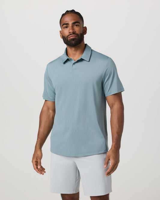 Short Sleeve Viewpoint Polo 2.0 Men's Mist Polo Shirt | Vuori sale