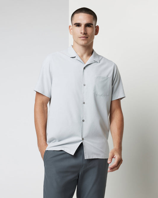 Seaport Button Down Men's Sky Grey Short-Sleeve | Vuori onsale